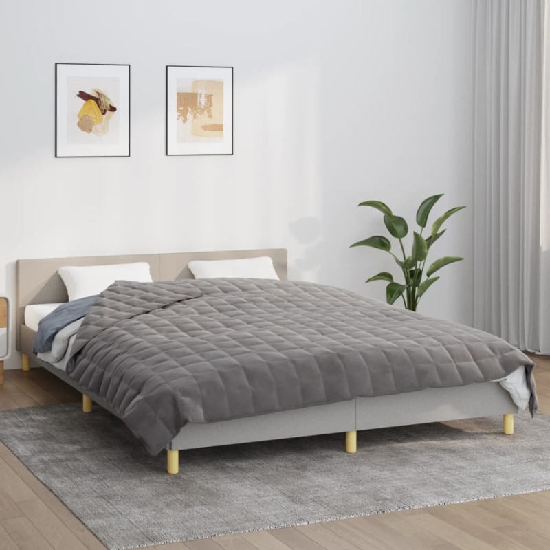 vidaXL Gewichtsdecke Grau 220x240 cm 11 kg Stoff vidaXL Gewichtsdecke Grau 220x240 cm 11 kg Stoff