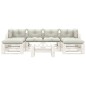 vidaXL 7-tlg. Paletten-Lounge-Set mit Kissen in Beige Holz vidaXL 7-tlg. Paletten-Lounge-Set mit Kissen in Beige Holz