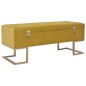 vidaXL Bank mit Staufach 105 cm Senfgelb Samt vidaXL Bank mit Staufach 105 cm Senfgelb Samt