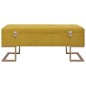 vidaXL Bank mit Staufach 105 cm Senfgelb Samt vidaXL Bank mit Staufach 105 cm Senfgelb Samt
