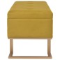 vidaXL Bank mit Staufach 105 cm Senfgelb Samt vidaXL Bank mit Staufach 105 cm Senfgelb Samt