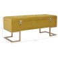 vidaXL Bank mit Staufach 105 cm Senfgelb Samt vidaXL Bank mit Staufach 105 cm Senfgelb Samt