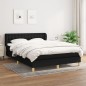 vidaXL Boxspringbett mit Matratze Schwarz 140x190 cm Stoff vidaXL Boxspringbett mit Matratze Schwarz 140x190 cm Stoff