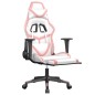 vidaXL Gaming-Stuhl mit Massage & Fußstütze Weiß & Rosa Kunstleder vidaXL Gaming-Stuhl mit Massage & Fußstütze Weiß & Rosa Kunstleder