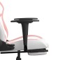 vidaXL Gaming-Stuhl mit Massage & Fußstütze Weiß & Rosa Kunstleder vidaXL Gaming-Stuhl mit Massage & Fußstütze Weiß & Rosa Kunstleder