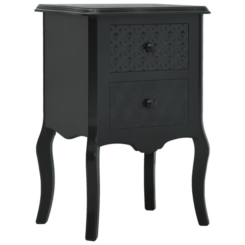 vidaXL Nachttisch Schwarz 43 x 32 x 65 cm MDF vidaXL Nachttisch Schwarz 43 x 32 x 65 cm MDF