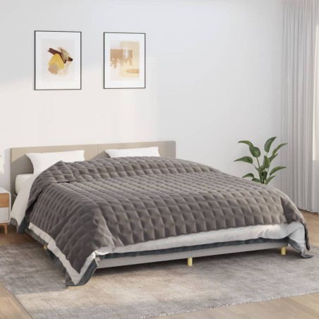 vidaXL Gewichtsdecke Grau 220x260 cm 15 kg Stoff