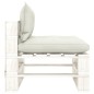 vidaXL 4-tlg. Garten-Lounge-Set Paletten mit Kissen in Beige Holz vidaXL 4-tlg. Garten-Lounge-Set Paletten mit Kissen in Beige Holz