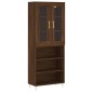 Highboard Braun Eichen-Optik 69,5x34x180 cm Holzwerkstoff Highboard Braun Eichen-Optik 69,5x34x180 cm Holzwerkstoff
