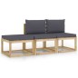 vidaXL 3-tlg. Garten-Lounge-Set mit Kissen in Anthrazit vidaXL 3-tlg. Garten-Lounge-Set mit Kissen in Anthrazit