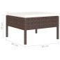 4-tlg. Garten-Lounge-Set mit Auflagen Poly Rattan Braun 4-tlg. Garten-Lounge-Set mit Auflagen Poly Rattan Braun