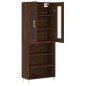 Highboard Braun Eichen-Optik 69,5x34x180 cm Holzwerkstoff Highboard Braun Eichen-Optik 69,5x34x180 cm Holzwerkstoff