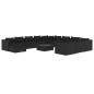 vidaXL 13-tlg. Garten-Lounge-Set mit Kissen Poly Rattan Schwarz vidaXL 13-tlg. Garten-Lounge-Set mit Kissen Poly Rattan Schwarz