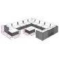 vidaXL 13-tlg. Garten-Lounge-Set mit Kissen Poly Rattan Schwarz vidaXL 13-tlg. Garten-Lounge-Set mit Kissen Poly Rattan Schwarz