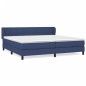 vidaXL Boxspringbett mit Matratze Blau 200x200 cm Stoff vidaXL Boxspringbett mit Matratze Blau 200x200 cm Stoff