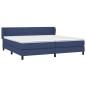 vidaXL Boxspringbett mit Matratze Blau 200x200 cm Stoff vidaXL Boxspringbett mit Matratze Blau 200x200 cm Stoff