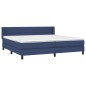 vidaXL Boxspringbett mit Matratze Blau 200x200 cm Stoff vidaXL Boxspringbett mit Matratze Blau 200x200 cm Stoff