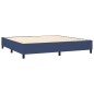 vidaXL Boxspringbett mit Matratze & LED Blau 200x200 cm Stoff vidaXL Boxspringbett mit Matratze & LED Blau 200x200 cm Stoff