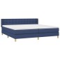 vidaXL Boxspringbett mit Matratze Blau 200x200 cm Stoff vidaXL Boxspringbett mit Matratze Blau 200x200 cm Stoff