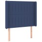 vidaXL Boxspringbett mit Matratze & LED Blau 100x200 cm Stoff vidaXL Boxspringbett mit Matratze & LED Blau 100x200 cm Stoff
