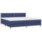 vidaXL Boxspringbett mit Matratze Blau 200x200 cm Stoff vidaXL Boxspringbett mit Matratze Blau 200x200 cm Stoff