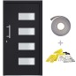 vidaXL Haustür Aluminium und PVC Anthrazit 100x200 cm vidaXL Haustür Aluminium und PVC Anthrazit 100x200 cm