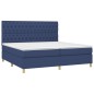 vidaXL Boxspringbett mit Matratze Blau 200x200 cm Stoff vidaXL Boxspringbett mit Matratze Blau 200x200 cm Stoff
