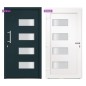 vidaXL Haustür Aluminium und PVC Anthrazit 100x200 cm vidaXL Haustür Aluminium und PVC Anthrazit 100x200 cm