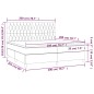 vidaXL Boxspringbett mit Matratze Blau 200x200 cm Stoff vidaXL Boxspringbett mit Matratze Blau 200x200 cm Stoff