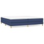 vidaXL Boxspringbett mit Matratze Blau 200x200 cm Stoff vidaXL Boxspringbett mit Matratze Blau 200x200 cm Stoff