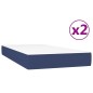vidaXL Boxspringbett mit Matratze Blau 200x200 cm Stoff vidaXL Boxspringbett mit Matratze Blau 200x200 cm Stoff