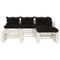 vidaXL 6-tlg. Garten-Lounge-Set Paletten mit Kissen in Schwarz Holz vidaXL 6-tlg. Garten-Lounge-Set Paletten mit Kissen in Schwarz Holz