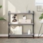 vidaXL Bücherregal 3 Böden Grau Sonoma 80x30x86 cm Holzwerkstoff vidaXL Bücherregal 3 Böden Grau Sonoma 80x30x86 cm Holzwerkstoff