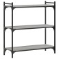 vidaXL Bücherregal 3 Böden Grau Sonoma 80x30x86 cm Holzwerkstoff vidaXL Bücherregal 3 Böden Grau Sonoma 80x30x86 cm Holzwerkstoff