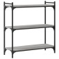 vidaXL Bücherregal 3 Böden Grau Sonoma 80x30x86 cm Holzwerkstoff vidaXL Bücherregal 3 Böden Grau Sonoma 80x30x86 cm Holzwerkstoff