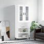 Highboard Weiß 69,5x34x180 cm Holzwerkstoff Highboard Weiß 69,5x34x180 cm Holzwerkstoff