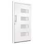 Haustür Aluminium und PVC Weiß 110x210 cm Haustür Aluminium und PVC Weiß 110x210 cm