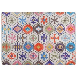 vidaXL Teppich Waschbar Mehrfarbig 80x150 cm Rutschfest