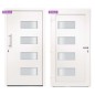 Haustür Aluminium und PVC Weiß 110x210 cm Haustür Aluminium und PVC Weiß 110x210 cm