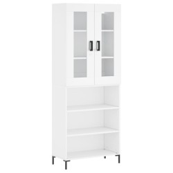 Highboard Weiß 69,5x34x180 cm Holzwerkstoff