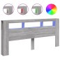 vidaXL LED-Kopfteil Grau Sonoma 220x18,5x103,5 cm Holzwerkstoff vidaXL LED-Kopfteil Grau Sonoma 220x18,5x103,5 cm Holzwerkstoff