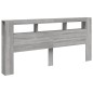 vidaXL LED-Kopfteil Grau Sonoma 220x18,5x103,5 cm Holzwerkstoff vidaXL LED-Kopfteil Grau Sonoma 220x18,5x103,5 cm Holzwerkstoff