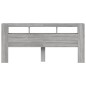 vidaXL LED-Kopfteil Grau Sonoma 220x18,5x103,5 cm Holzwerkstoff vidaXL LED-Kopfteil Grau Sonoma 220x18,5x103,5 cm Holzwerkstoff