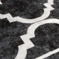 vidaXL Teppich Waschbar Schwarz und Weiß Ø 120 cm Rutschfest vidaXL Teppich Waschbar Schwarz und Weiß Ø 120 cm Rutschfest