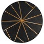 vidaXL Teppich Waschbar Schwarz und Golden Ø 120 cm Rutschfest vidaXL Teppich Waschbar Schwarz und Golden Ø 120 cm Rutschfest