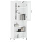 Highboard Weiß 69,5x34x180 cm Holzwerkstoff Highboard Weiß 69,5x34x180 cm Holzwerkstoff