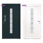 Haustür Aluminium und PVC Anthrazit 110x210 cm Haustür Aluminium und PVC Anthrazit 110x210 cm