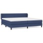 vidaXL Boxspringbett mit Matratze Blau 200x200 cm Stoff vidaXL Boxspringbett mit Matratze Blau 200x200 cm Stoff