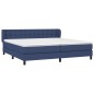 vidaXL Boxspringbett mit Matratze Blau 200x200 cm Stoff vidaXL Boxspringbett mit Matratze Blau 200x200 cm Stoff