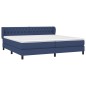 vidaXL Boxspringbett mit Matratze Blau 200x200 cm Stoff vidaXL Boxspringbett mit Matratze Blau 200x200 cm Stoff